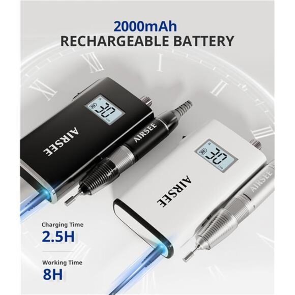 Rechargeable 30000RPM Electric Nail Drill Professional Portable E File Machine - Picture 4 of 7